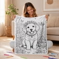 thumbnail image 7 of Linnome Coloring Blanket for Washable Polyester Throw - Reusable Large Coloring Mat Creative Art Activity - Fun Color-In Blanket for Teens Home Playroom Gift, 7 of 7