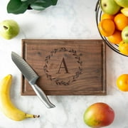 Monogrammed Engraved Cutting Board for Kitchen Gift - Wedding Gift for Couple or Gift for Mom & Grandma