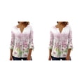 thumbnail image 4 of Sonducket Tops de manga 3/4, camiseta oscilante, túnica de verano, plisada de larga duración, a la moda Type3 NO3, 4 of 6