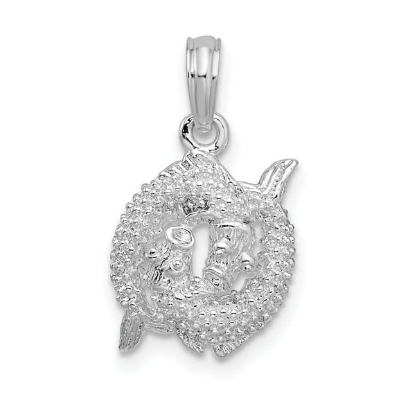 Million Charms 925 Sterling Silver Polished 3D Pisces Zodiac Pendant