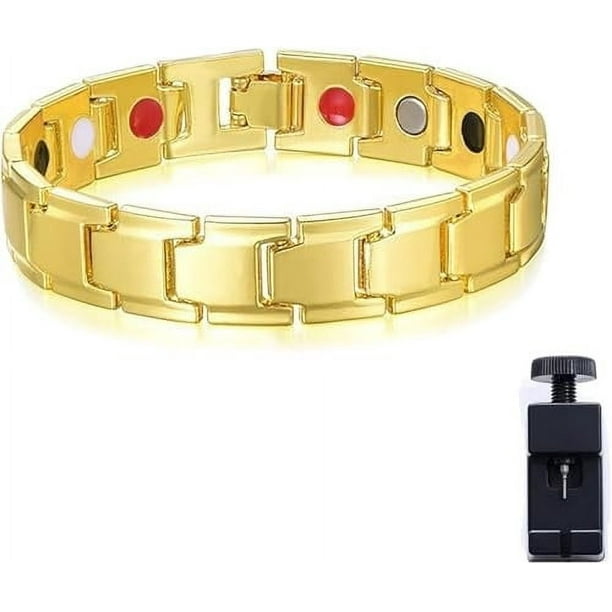Pulsera magnética de acero inoxidable para la salud y la práctica de yoga