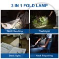 thumbnail image 3 of Folding Neck Lamp LED Reading Light Reading Flashlight Repair Study, 3 of 8