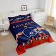 thumbnail image 3 of Erosebridal Football Comforter Set,American Football Bedding Set King,Football Helmet Bed Sets,Sports Football Fans Down Comforter with 2 Pillowcases(Chicago), 3 of 6