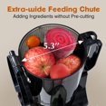 thumbnail image 2 of Cold Press Juicer Machines,Fretta Slow Masticating Juicers with 5.3" Large Feed Chute Fit Whole Fruits & Vegetable Easy Clean Self Feeding Juice Extractor,PCTG BPA Free 250W,Stainless Steel, 2 of 8
