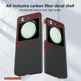 thumbnail image 2 of Aramid Fiber Case for Samsung Galaxy Z Flip 5 Case Aramid Fiber Thin Fit Slim Minimalist 6 FT Military Grade Drop Protection Case with Wireless Charging, Black&Red, 2 of 12