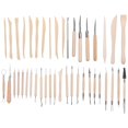 thumbnail image 4 of Juego de Herramientas de arcilla de 42 Uds., Kit de pluma punteadora para esculpir tallado y recorte de cuchillo, 4 of 5
