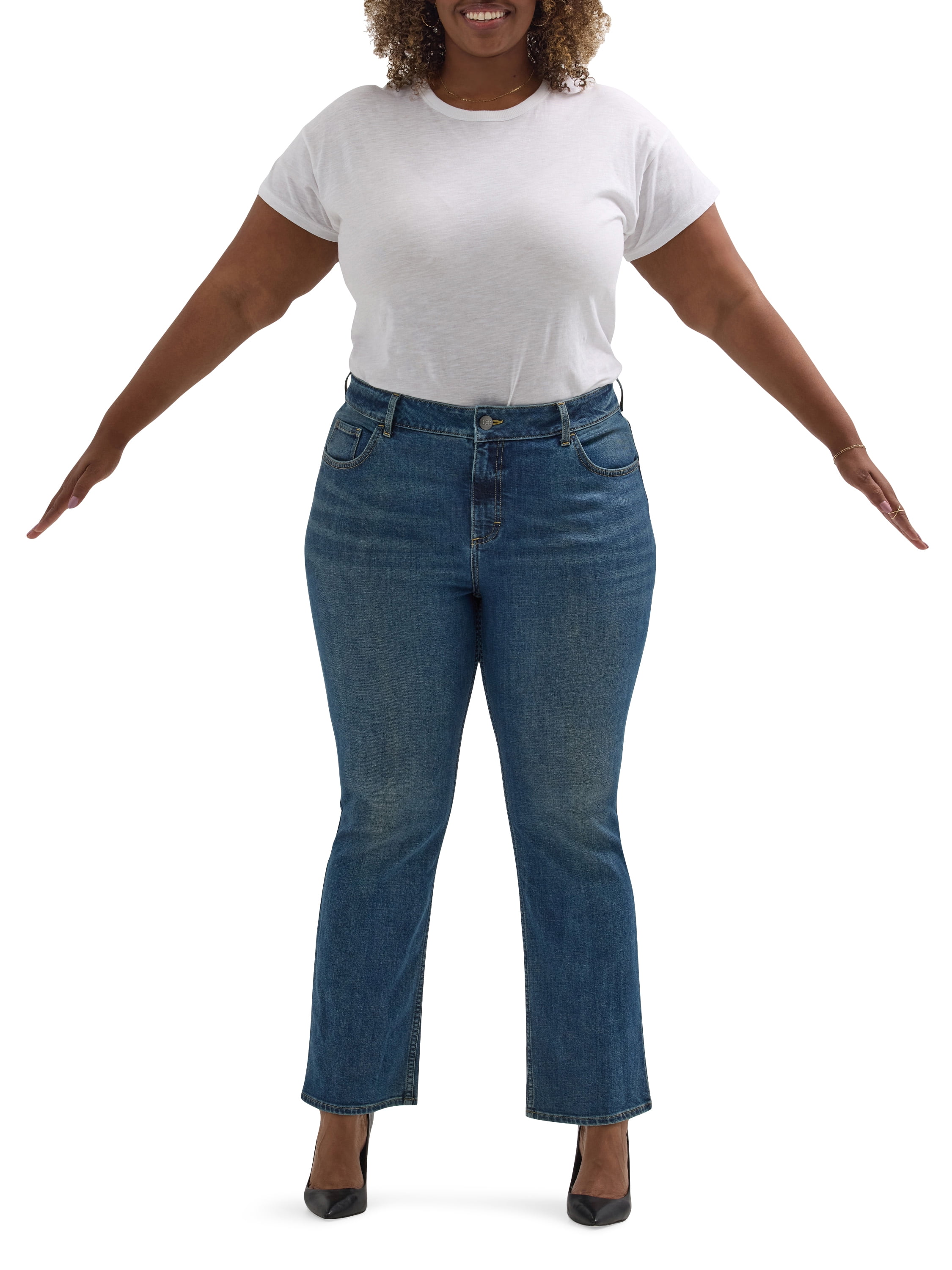 Lee Women's Plus Bootcut Jean, Available in Regular, Long, Short Inseams