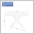 thumbnail image 7 of Kevinplus 53.14'' Round MDF Coffee Table End Table Short Leisure Tea Table Cross Legs Metal Base, Easy to Assemble,Walnut., 7 of 7