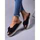 thumbnail image 1 of Zapatillas de mujer Casual Color sólido Bowknot plataforma femenina Slider moda trenzada al aire libre señora sandalias Sandálias Femininas39 Gao Jinjia LED, 1 of 2