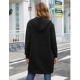 thumbnail image 6 of LVWQ Women's Long Sherpa Lined Hoodie Jacket Full Zip Fleece Sweatshirt Warm Hooded Coat with Pockets Winter Casual Tunic Outerwear, 6 of 7