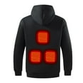 thumbnail image 3 of Mens Heated Hoodies Pullover 2025 Winter Long Sleeve Heated Sweatshirt with Light 5 Heating Zones Hooded Sweatshirt, 3 of 8