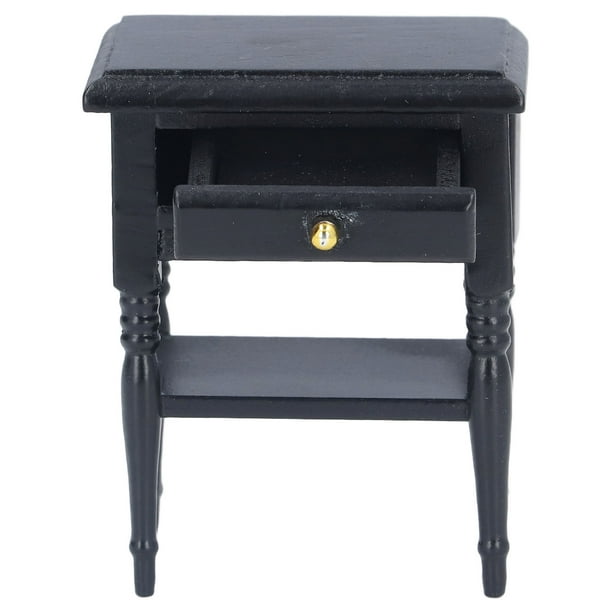 Miniature Bedside Table Model, Dollhouse Miniature Wood Bedside Table