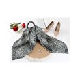thumbnail image 5 of INSPIRE CHIC Women Leopard 35" Large Square Scarves Silky Satin Shawl Head Wrap Neck Scarf 90x90cm Grey, 5 of 6