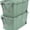 GREEN, variant on 40 Gallon Plastic Storage Box, Wheeled Industrial Tote, Pack of 2