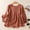 #125-Red, variant on TaTaai Womens Polka Dot 3/4 Sleeve Button Down Blouse Round Neck Pleated Linen Like Loose Fit Casual Top for Daily Office Summer Gift