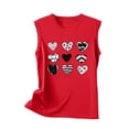 thumbnail image 3 of UPPADA Débardeurs Grande Taille pour Femmes, T-Shirts Graphiques Sans Manches Décontractés, T-Shirts Surdimensionnés, Hauts Sans Manches avec Cœur, T-Shirts Graphiques Rouges, TG, 3 of 4