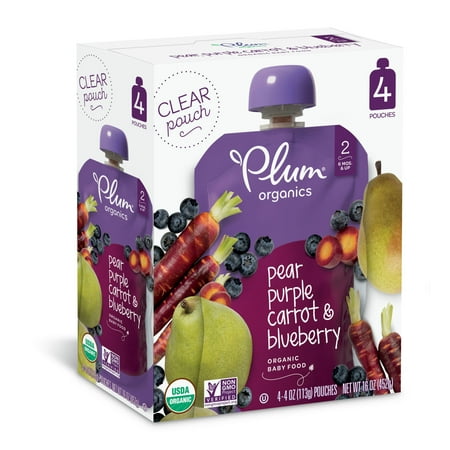 PLUM STAGE2 BLENDS BABY FOOD BLUEBERRY PEAR PURPLE CARROT