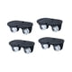 thumbnail image 2 of 4 ruedas giratorias pequeñas con rotación de 360 degree, patas universales de goma, ruedas giratorias Negro, 2 of 9