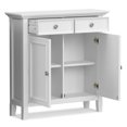 thumbnail image 3 of Simpli Home Amherst 36 inch Wide Solid Wood Transitional Storage Cabinet in White, 3 of 10