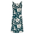 thumbnail image 5 of Aobny Sunday Womens Dresses Casual Hawaiian Green Sundress Floral Mini Sleeveless Sexy Summer Dresses for Women, 5 of 5