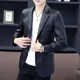 thumbnail image 4 of Trajes y blazers para hombre de negocios, abrigos de cuero, chaqueta de un solo pecho para hombre, chaquetas de vestir, ropa de verano y primavera, elegante, novedad, 4 of 5