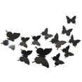 thumbnail image 1 of Toystoory 12 Uds. Adhesivo 3D estéreo de simulación Scalewing para dormitorio, pegatina decorativa de PVC para pared, decoración extraíble Decoración del hogar negro, 1 of 6