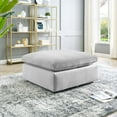 thumbnail image 2 of Accent Chair Ottoman, Velvet, Light Grey Gray, Modern Contemporary Urban Design, Living Lounge Room Hotel Lobby Hospitality, 2 of 7