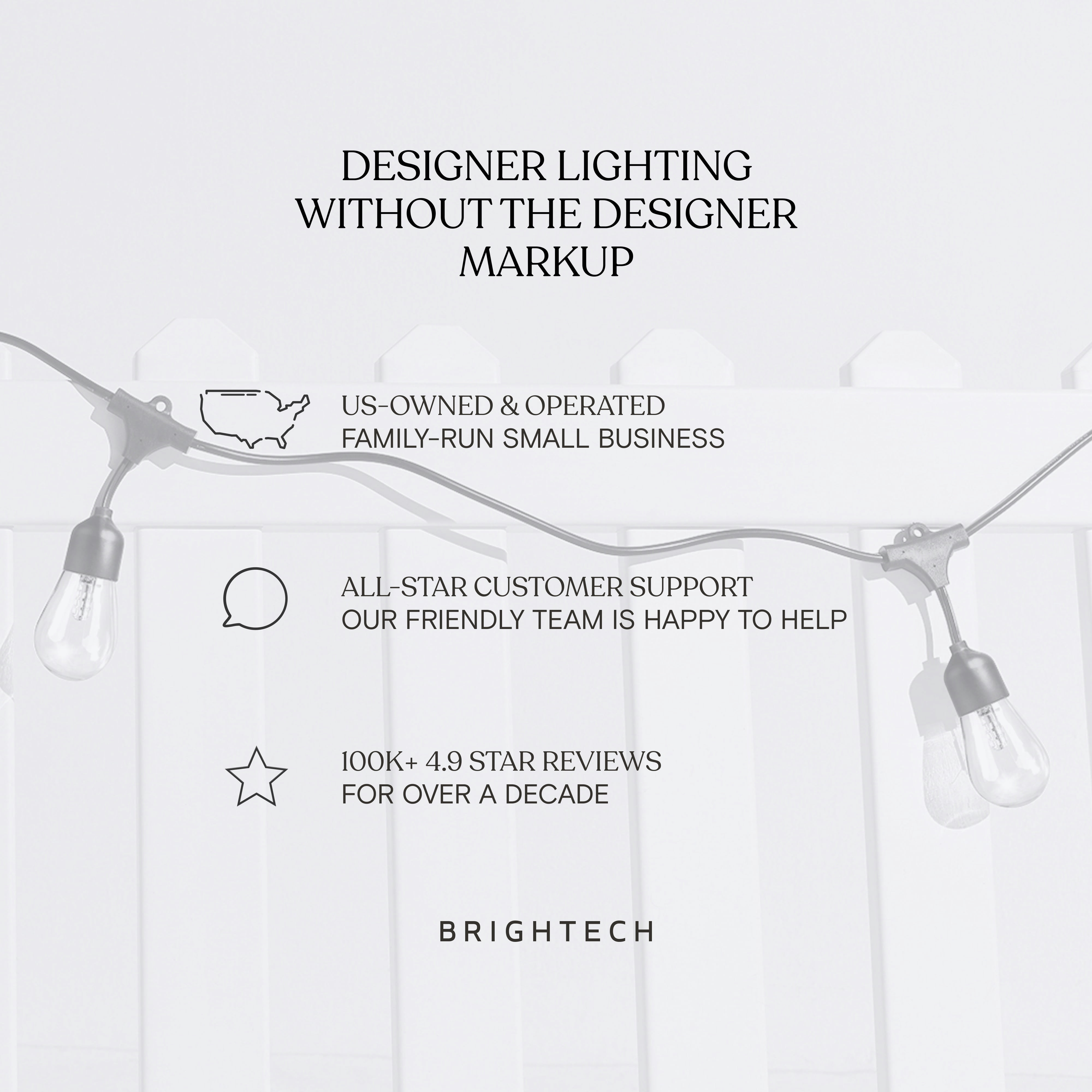 Brightech Ambience Pro Solar Powered Outdoor String Lights - Commercial Grade 27 Ft Waterproof Patio Lights With 12 Edison Globe Bulbs, Shatterproof LED String Lights for Patio - 2W, Warm White