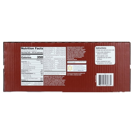 EQUATE NUTRITIONAL SHAKE PLUS, CHOCOLATE, 8 FL OZ, 24 COUNT