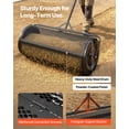 thumbnail image 4 of VEVOR Compost Spreader, 44" Wide Peat Moss Spreader with Push/Tow Handle, 4 Heights Adjustable, Powder-Coated Steel Garden Peat Moss Roller, Heavy Duty Grass Seed Roller for Planting Seeding, Black, 4 of 9