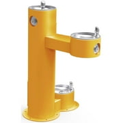 Elkay Lk4420db 40-5/16" Floor Mounted Ada Outdoor Rated Bi-Level Drinking Fountain -