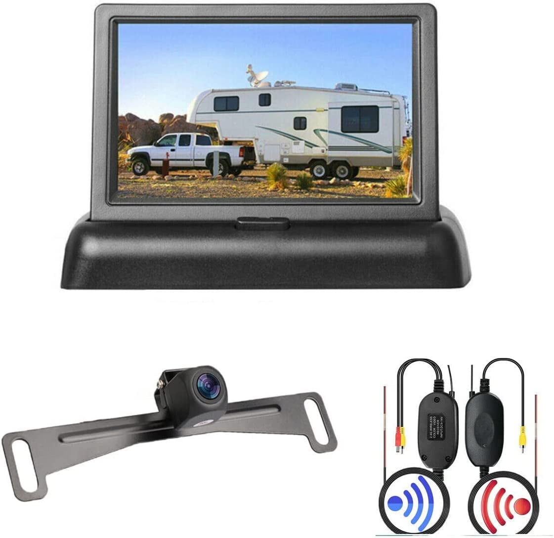 Bileeko Wireless Car Truck Backup Camera Rear View Reverse Kit + 4.3