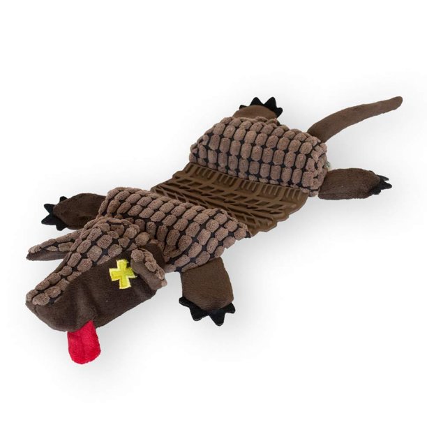 Invincibles Roadkillz Armadillo Dog Squeaky Toy, 2 INVINCIBLES