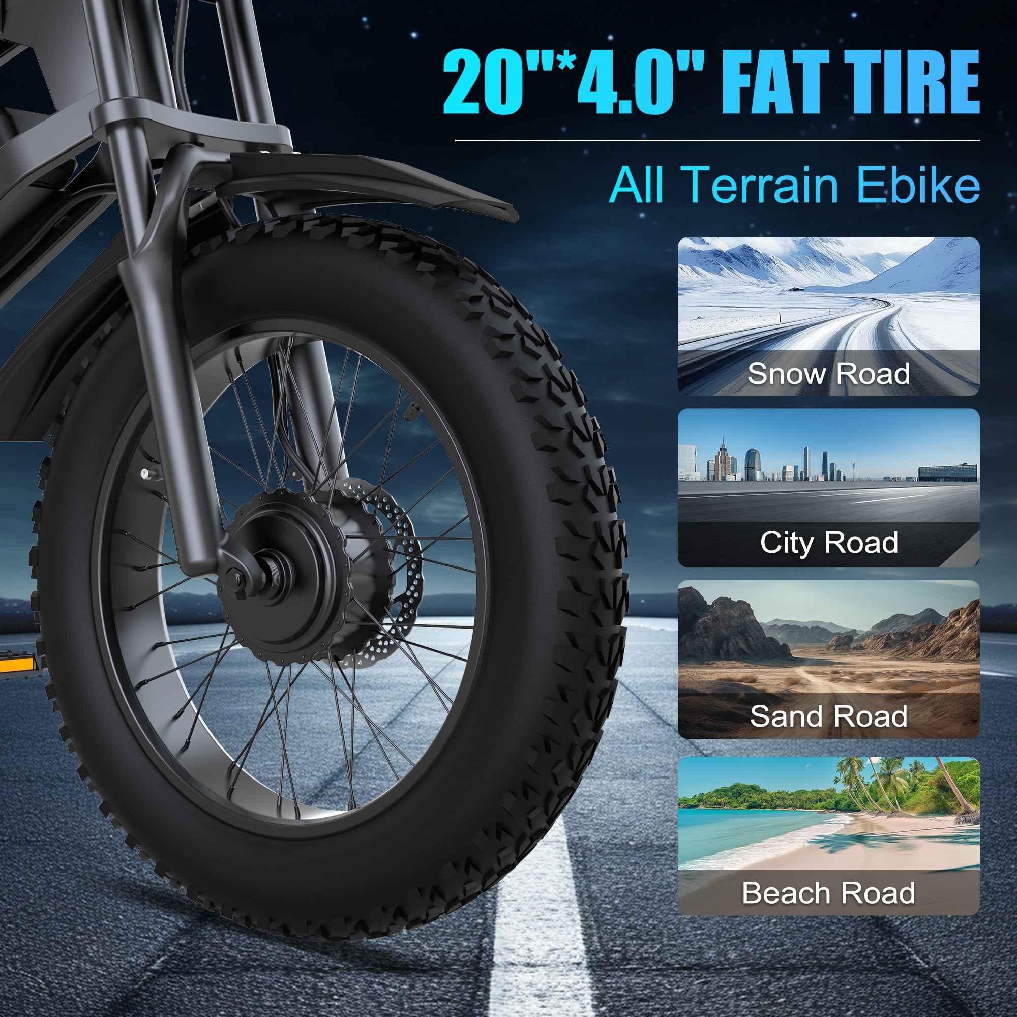 ZorixBike R8 Pro 3000W Peak Dual Motor Electric Bike for Adults, 20" x 4.0" Fat Tire All Terrain Ebike with 48V 20Ah Removable Battery, 35MPH Max Speed, 35° Climbing Ability, 5 Riding Modes