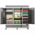 thumbnail image 1 of Coolski Réfrigérateur Commercial de 82 Po L 72 Pi3 Réfrigérateur à 3 Portes pour Cuisine, 1 of 9