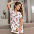 thumbnail image 3 of Naloa Watermelon Print Women Nightgowns,Womens Loungewear,Short Sleeve Sleepwear,Comfy Ladies Nightdress, 3 of 6