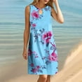 thumbnail image 5 of LYXSSBYX Plus Size Dresses for Curvy Women Women's Round Neck Sleeveless Gradient Tie Dyed Beach Dress, 5 of 9
