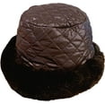 thumbnail image 4 of CoCopeaunts Luxury Bucket Hats Winter Windproof Keep Warm Checkered Basin Cap Western Style Fisherman Hat with Plush Large Brim, 4 of 8