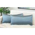 thumbnail image 2 of Aiking Home 12x24 Inches Faux Silk Rectangular Throw Pillow Cover, Zipper Closure, Slate (Set of 2), 2 of 6