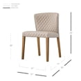 thumbnail image 3 of New Pacific Direct Albie 20" Fabric Dining Side Chair in Brown (Set of 2), 3 of 9
