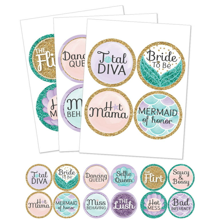 Big Dot of Happiness Mardi Gras - Masquerade Party Name Tags - Party Badges  Sticker Set of 12 