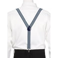 thumbnail image 3 of INSPIRE CHIC Unisex Elastic Y Shape Adjustable Printed Suspenders Blue-stripes 79 x 2.5cm/31 1/8 x 1 inches, 3 of 5