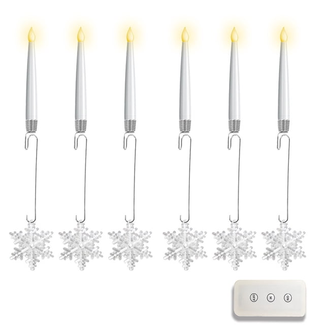 Advancent Bolas de cristal transparentes con forma de árbol de Navidad, luces LED, velas, decoración para fiestas, ganchos y velas. Kits de decoración para fiestas tipo+1