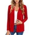 thumbnail image 3 of Yertdoel Cardigan Sweaters for Women Solid Color Long Sleeve Open Front Knit Cardigans Fashion Lightweight Cozy Casual Outerwear Top, 3 of 6