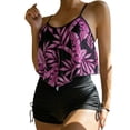 thumbnail image 1 of MKLEKYY Trajes De Baño Mujer Dos Piezas Women Casual Print Reffle Strap Sexy Bikini Swimwear Bathing Two Piece Swimsuit, 1 of 6