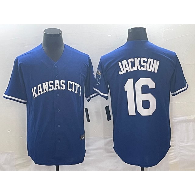 Baseball Royals Jersey Fan Elite Version Royals 16# B.Jackson Replica Player Name Jersey