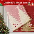 thumbnail image 4 of Christmas Tree Glitter Kitchen Window Curtains Over Sink Set of 2, Winter Cute Luxury Star Rod Pocket Short Tier Curtains, Red Christmas Small Kitchen Decor (26x36 Inch), 4 of 7