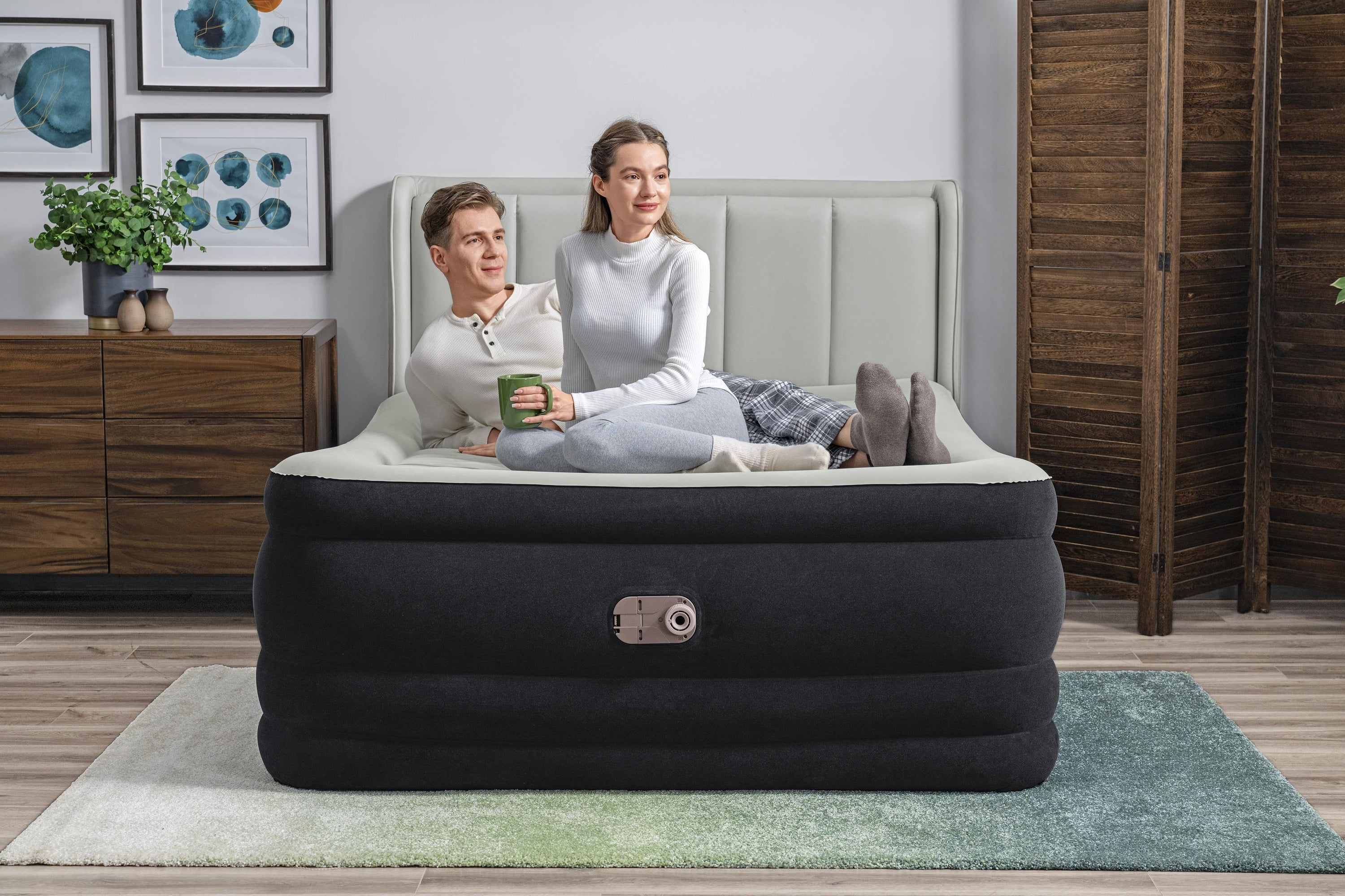 Bestway Tritech Air Mattress Queen 24" with Built-in AC Pump Included
