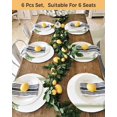 thumbnail image 4 of 15 Inch Round Placemats Set of 6, Fall Non Slip Heat Insulation PP Table Mats, Sage Green Pumpkin Thanksgiving Stripe Leaf Washable Place Mats for Kitchen Dining Party Table Decor, 4 of 7