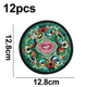 thumbnail image 2 of Posavasos de tela con bordado floral para bebidas, diseño étnico vintage, 2 of 5